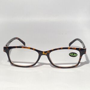 Reading Glasses 2.25 Tortoise with Decorative Silver Detail Readers NWT